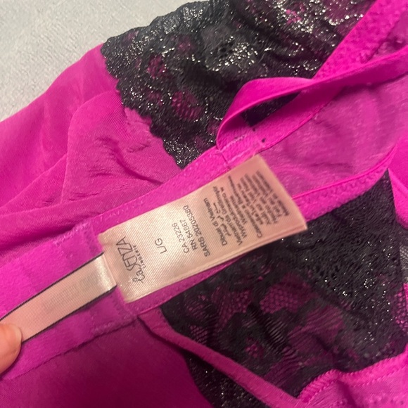 Elegant Lace Trim Pink Chemise - Picture 5 of 5